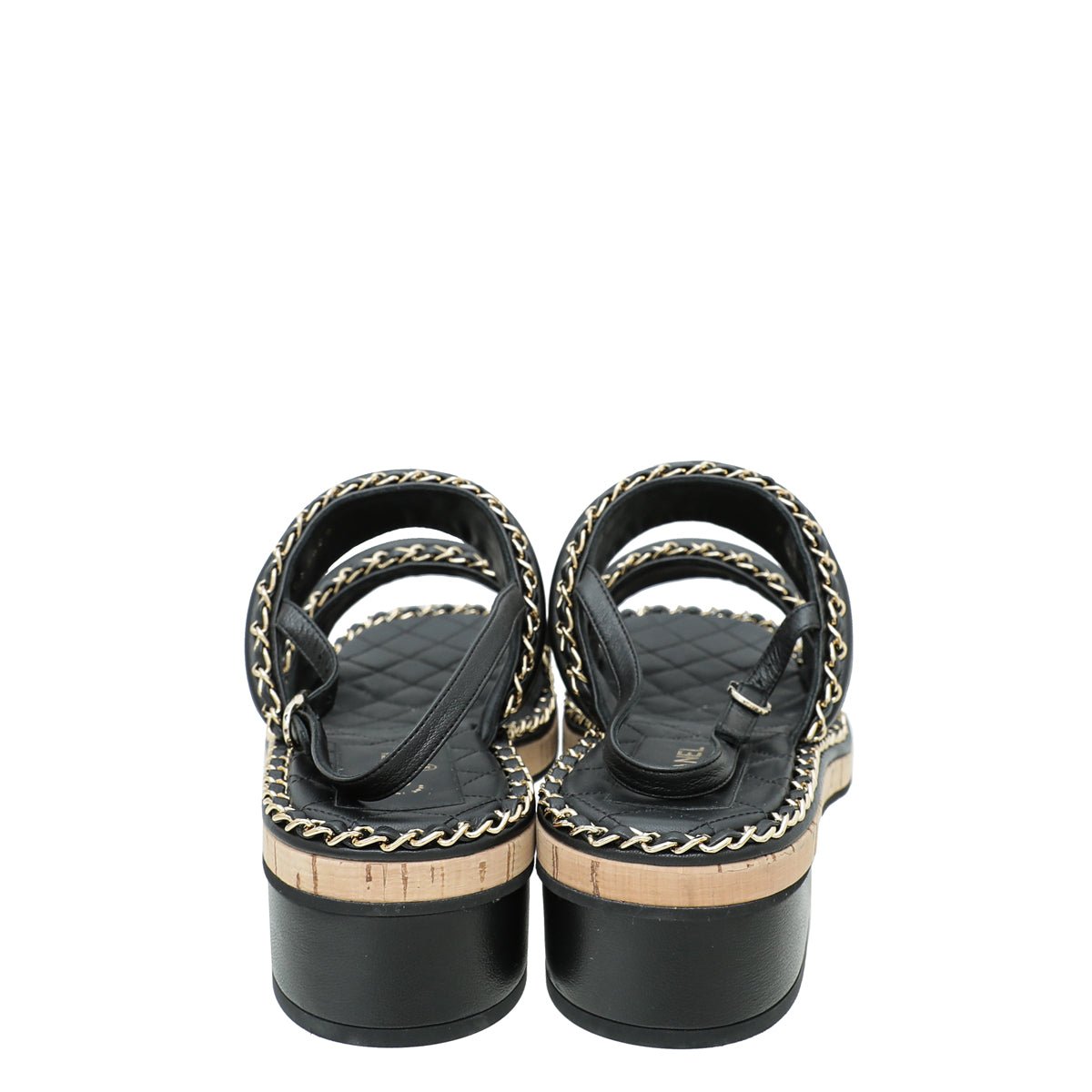 Chanel Black CC Chain Slides Sandal 42