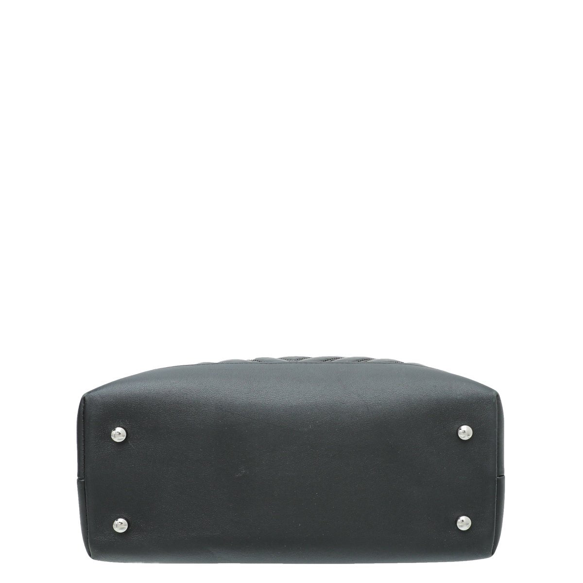Chanel Black CC Charm Chevron Tote Small Bag