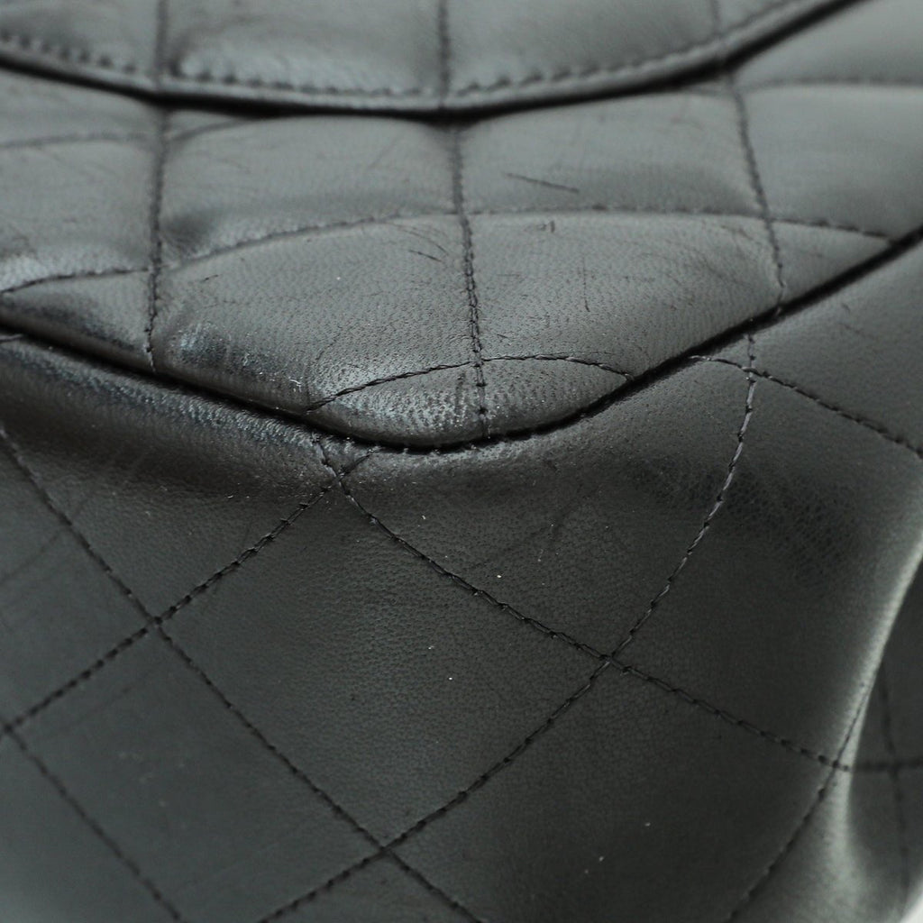 Chanel Black CC Classic Double Flap Jumbo Bag