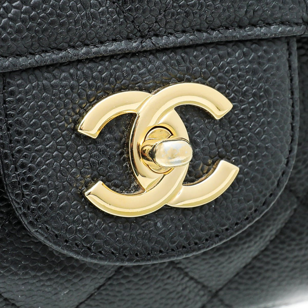 Chanel Black CC Classic Single Flap Maxi Bag