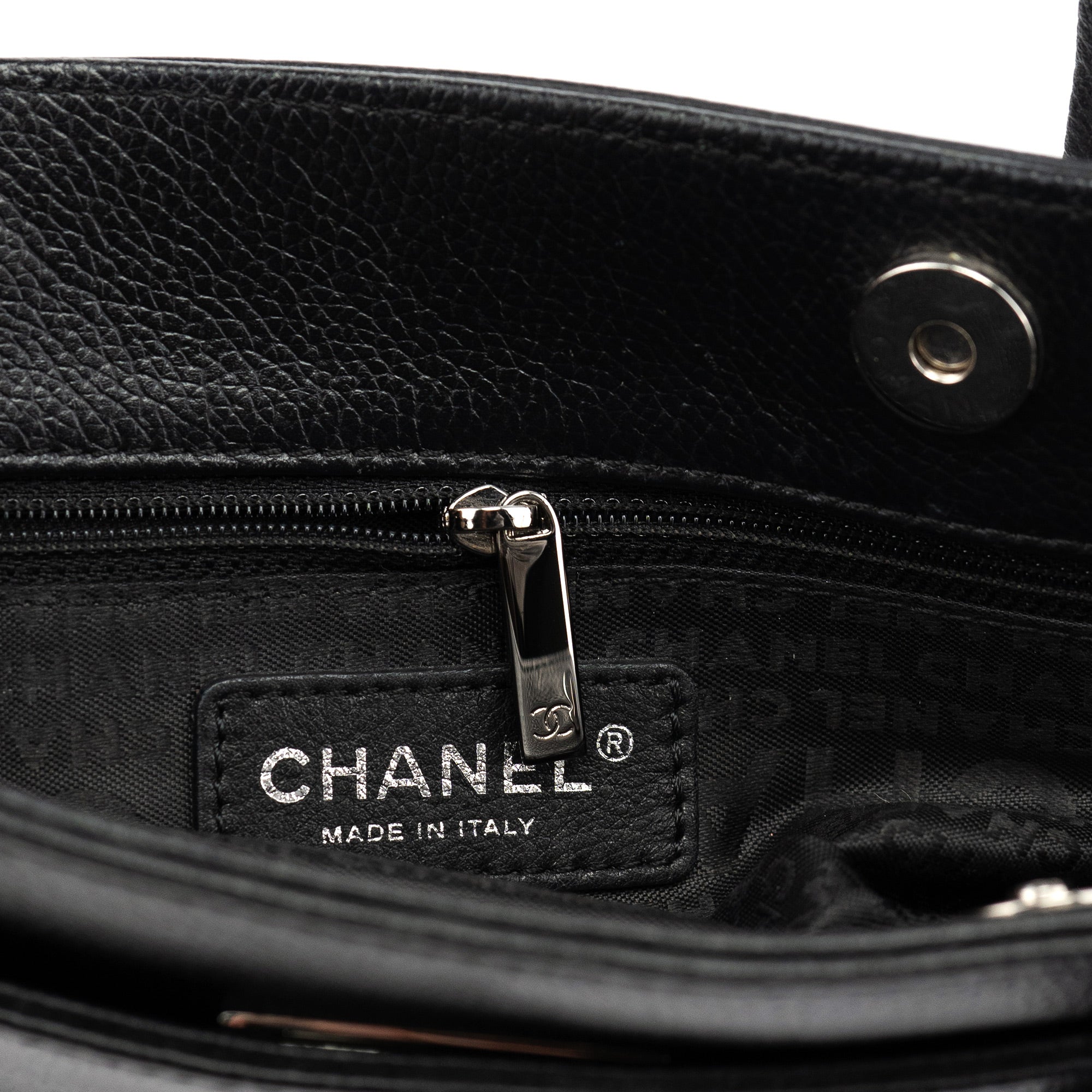 Black Leather 2.55 Turnlock Tote Bag