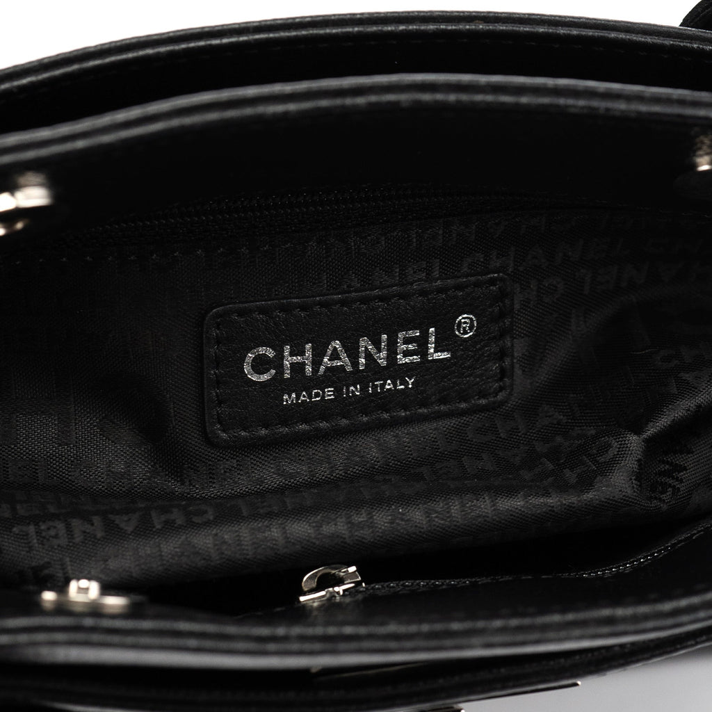 Black Leather 2.55 Turnlock Tote Bag