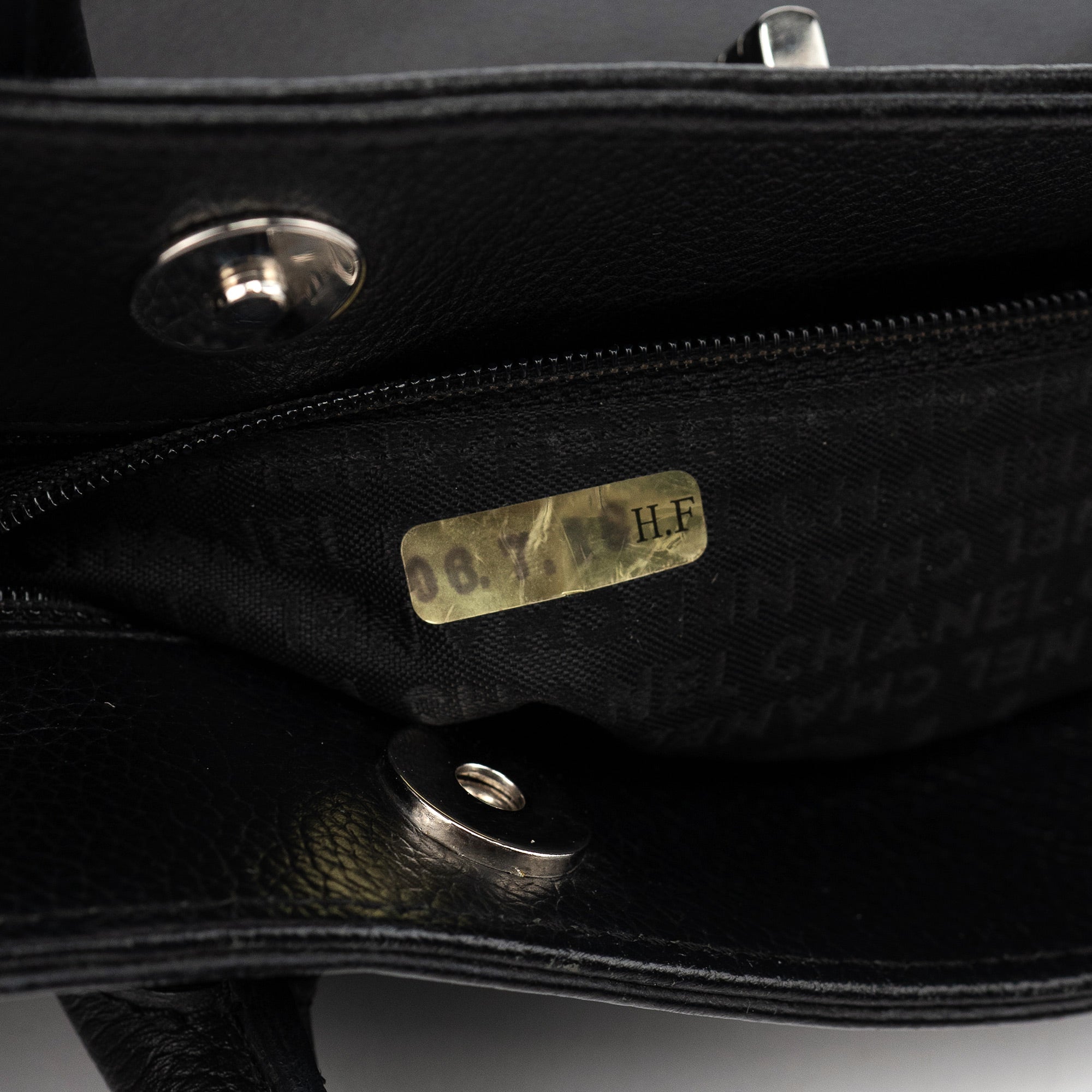 Black Leather 2.55 Turnlock Tote Bag