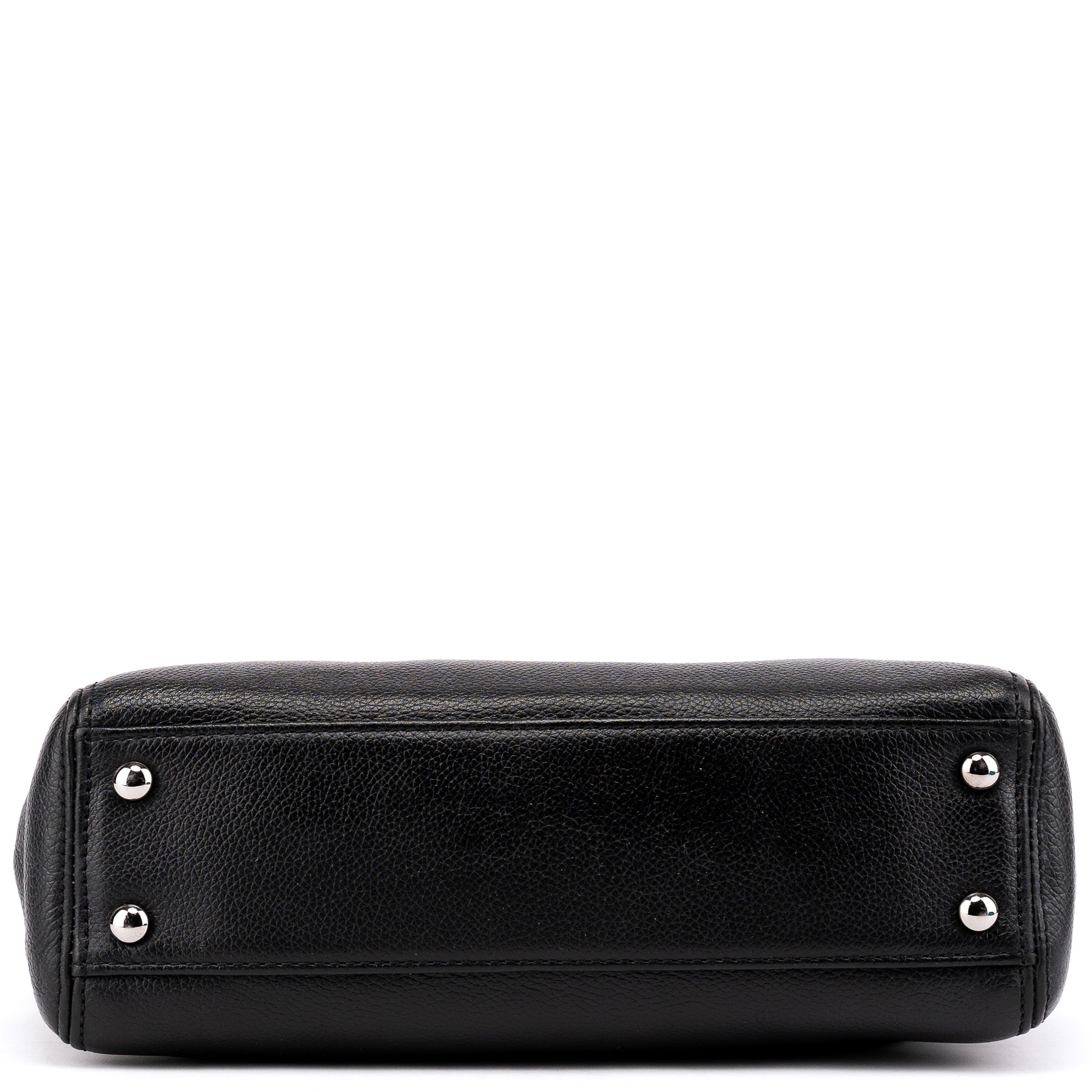 Black Leather 2.55 Turnlock Tote Bag