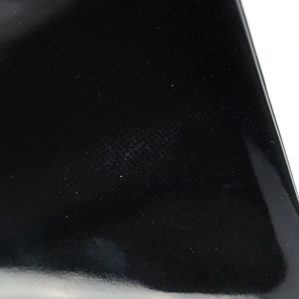Black Patent Leather Logo Tote Bag
