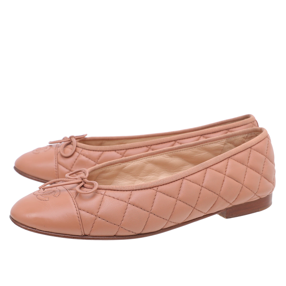 Chanel Caramel Ballerina Flats Size 38.5