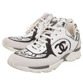 Chanel Tricolor CC Graffiti Suede Sneakers 38