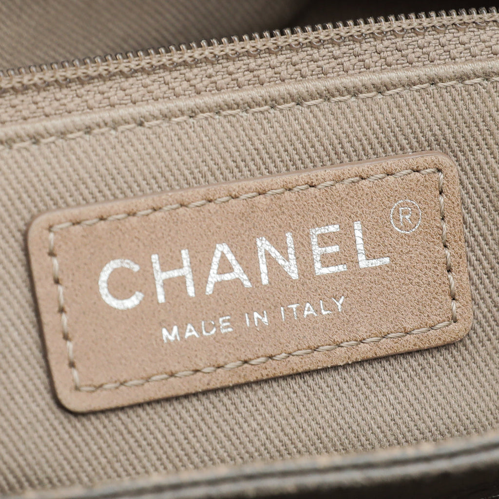 Chanel Brown CC Plate Hobo Flap Bag