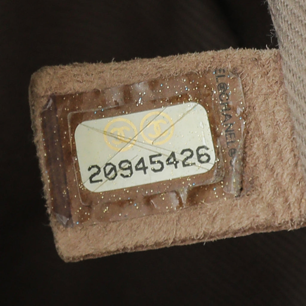 Chanel Brown CC Plate Hobo Flap Bag