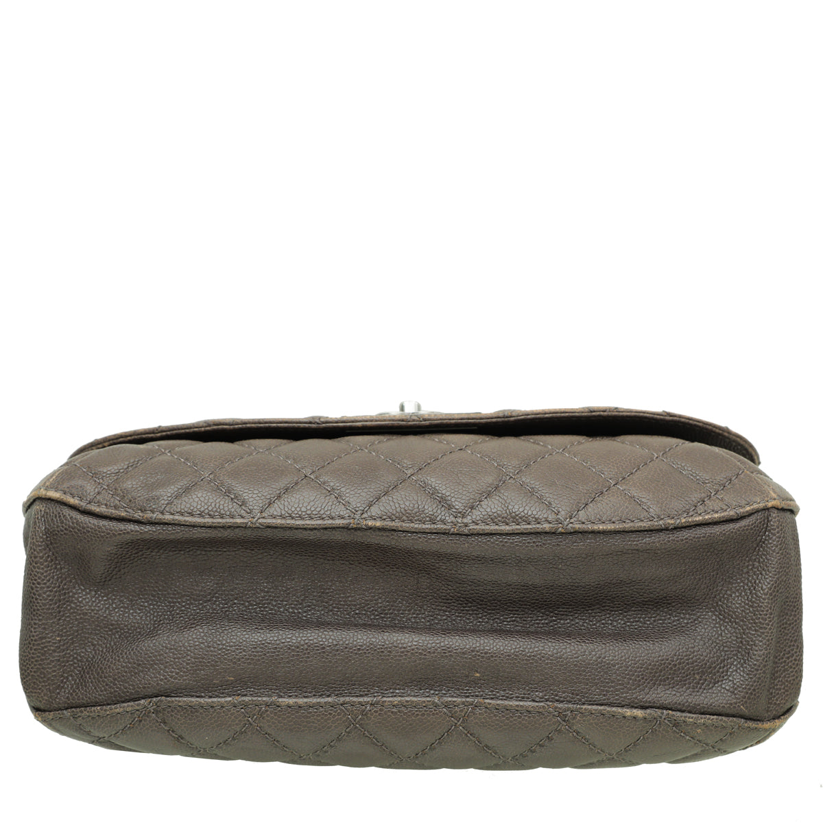 Chanel Brown CC Plate Hobo Flap Bag