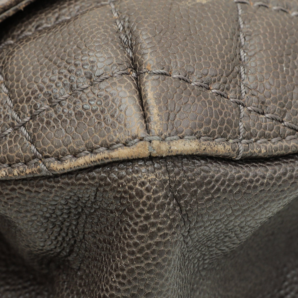 Chanel Brown CC Plate Hobo Flap Bag