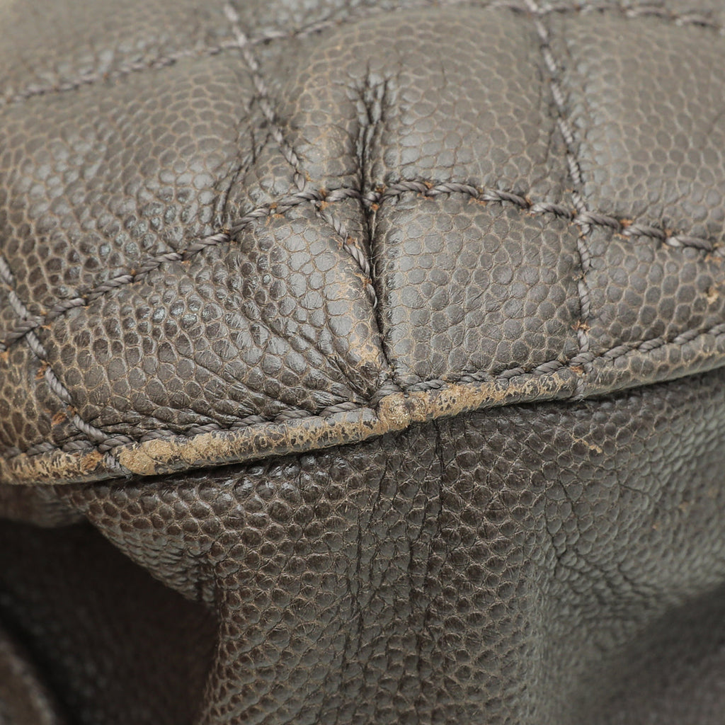 Chanel Brown CC Plate Hobo Flap Bag
