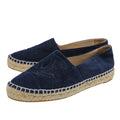 Chanel Blue Suede CC Espadrille 37