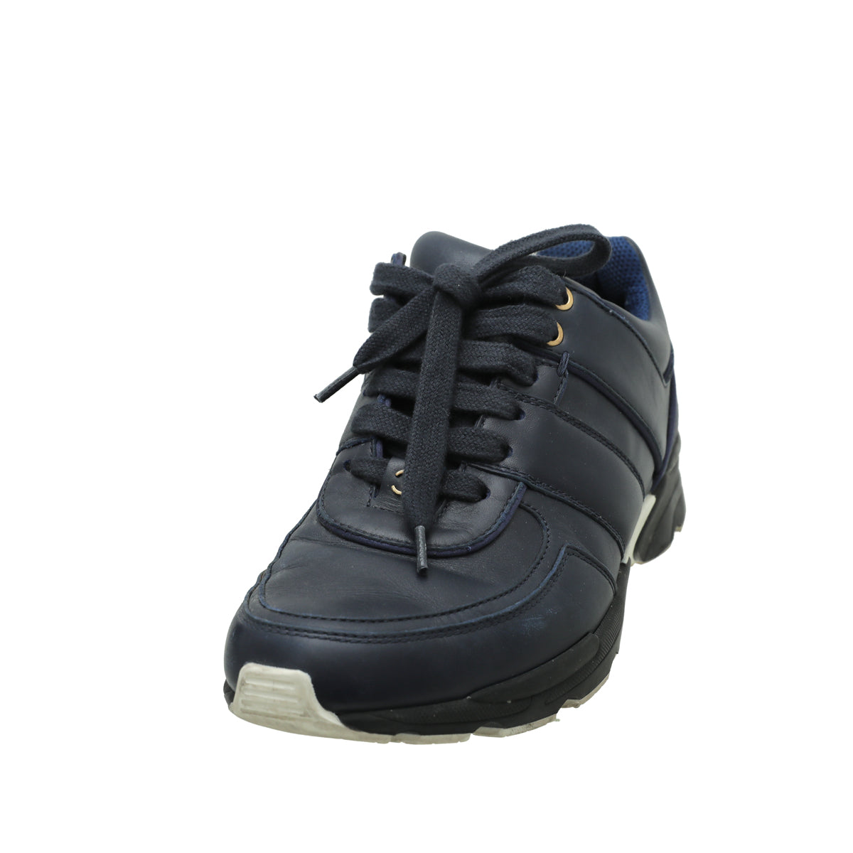Chanel Blue CC Trainer Sneaker 37
