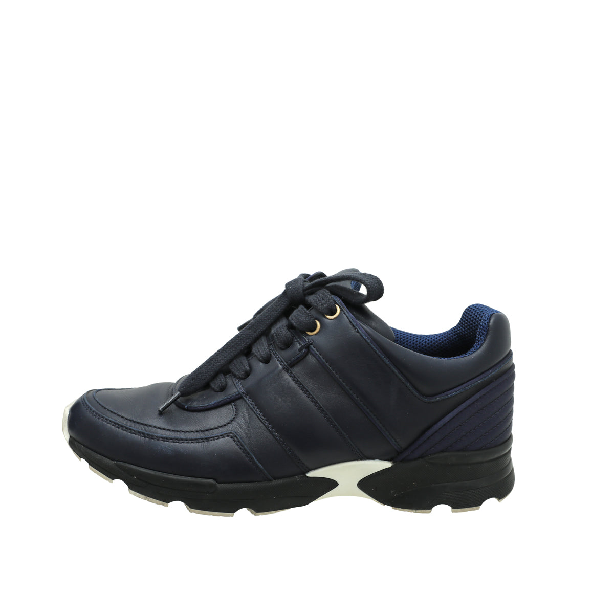Chanel Blue CC Trainer Sneaker 37