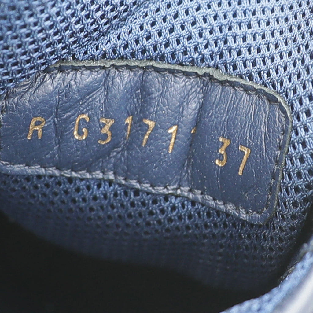 Chanel Blue CC Trainer Sneaker 37