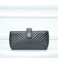 Chanel Black Chevron Mobile Pouch