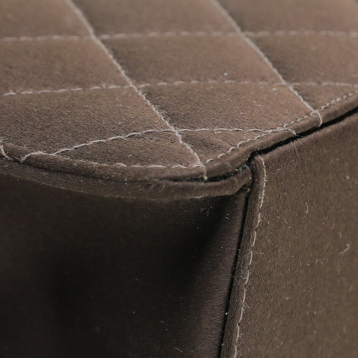 Chanel Chocolate Satin CC Quilted Flap Bag