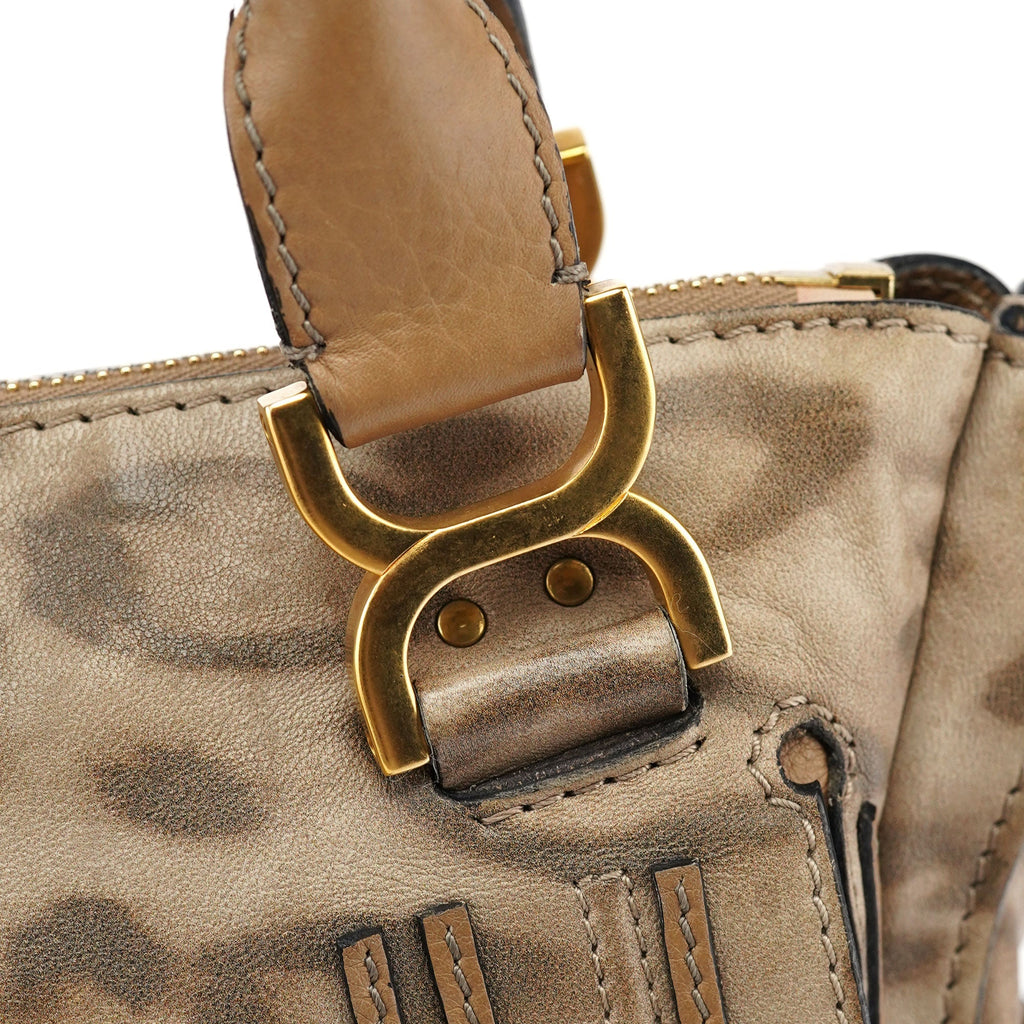 1/150 Brown Leather Cheetah Marcie Bag