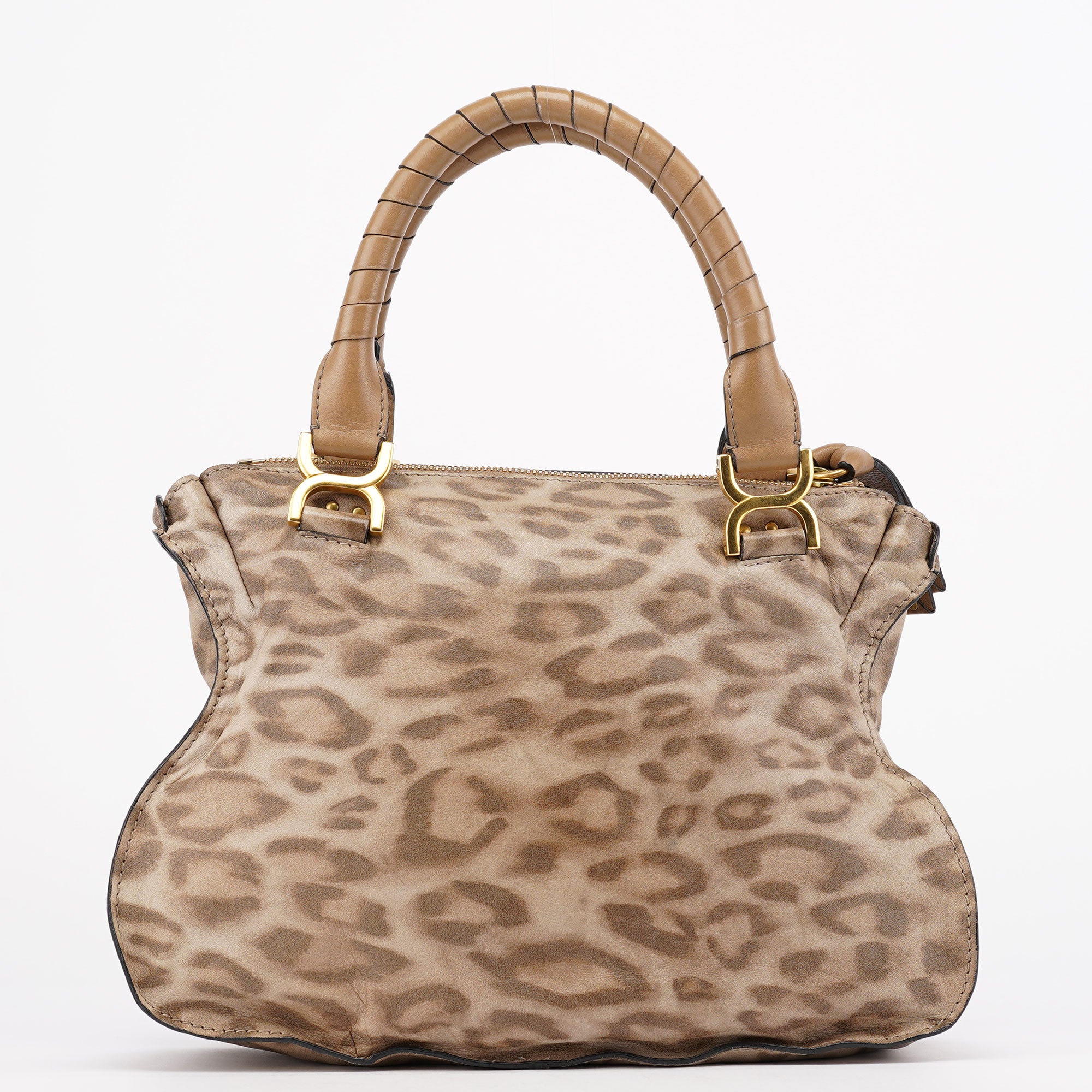 1/150 Brown Leather Cheetah Marcie Bag