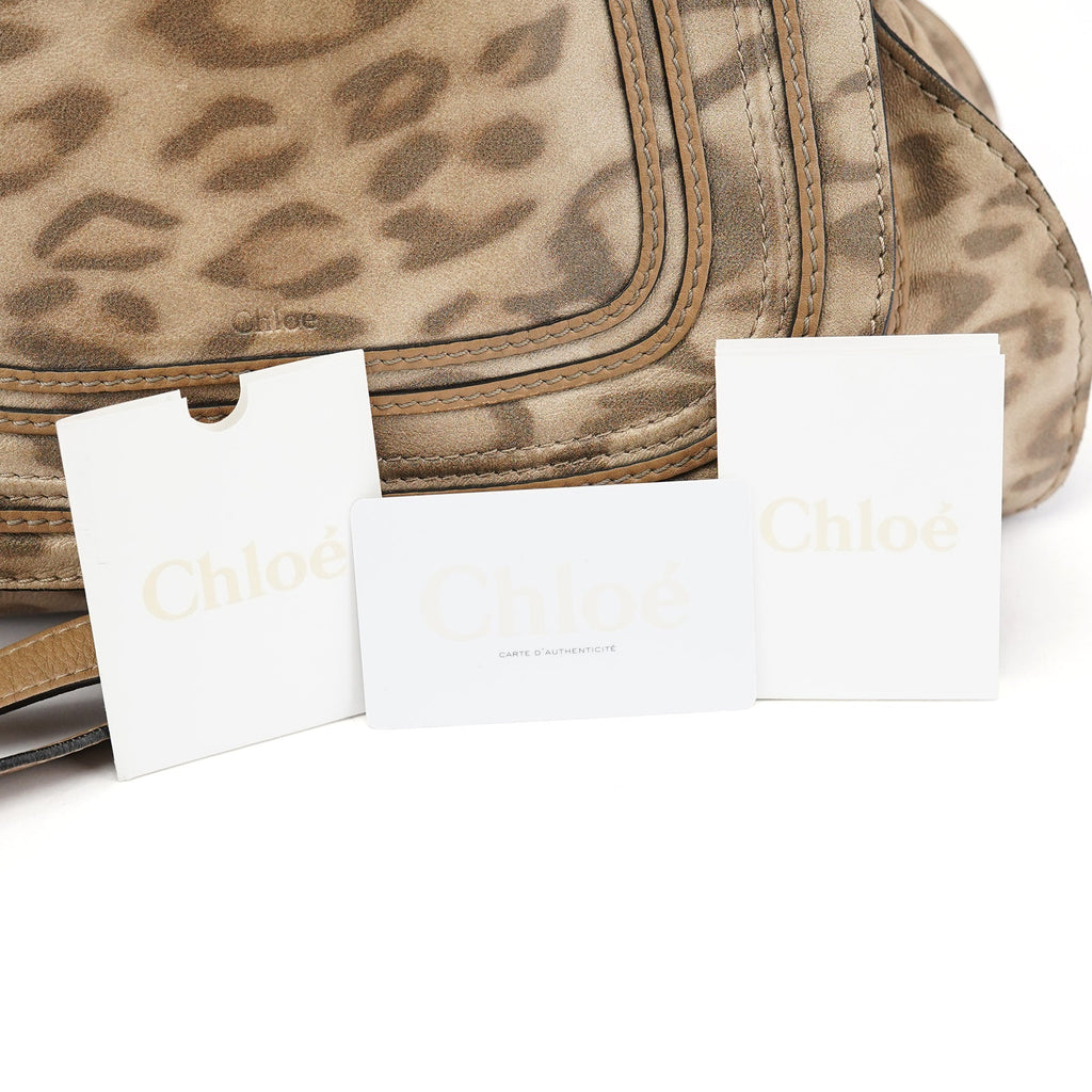 1/150 Brown Leather Cheetah Marcie Bag