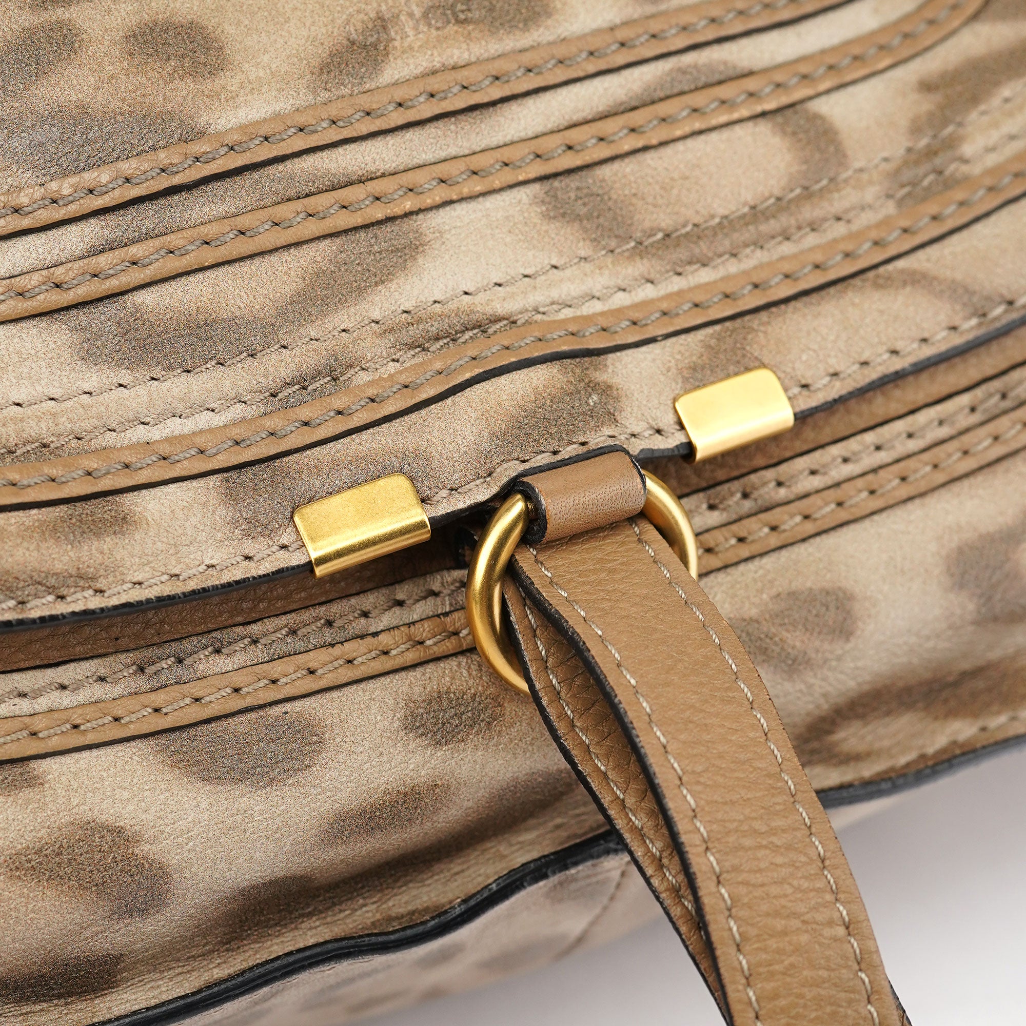 1/150 Brown Leather Cheetah Marcie Bag