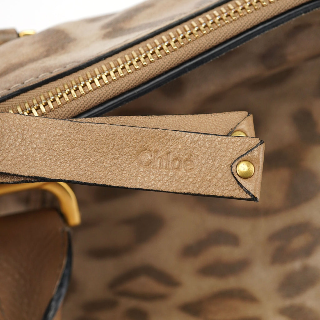 1/150 Brown Leather Cheetah Marcie Bag