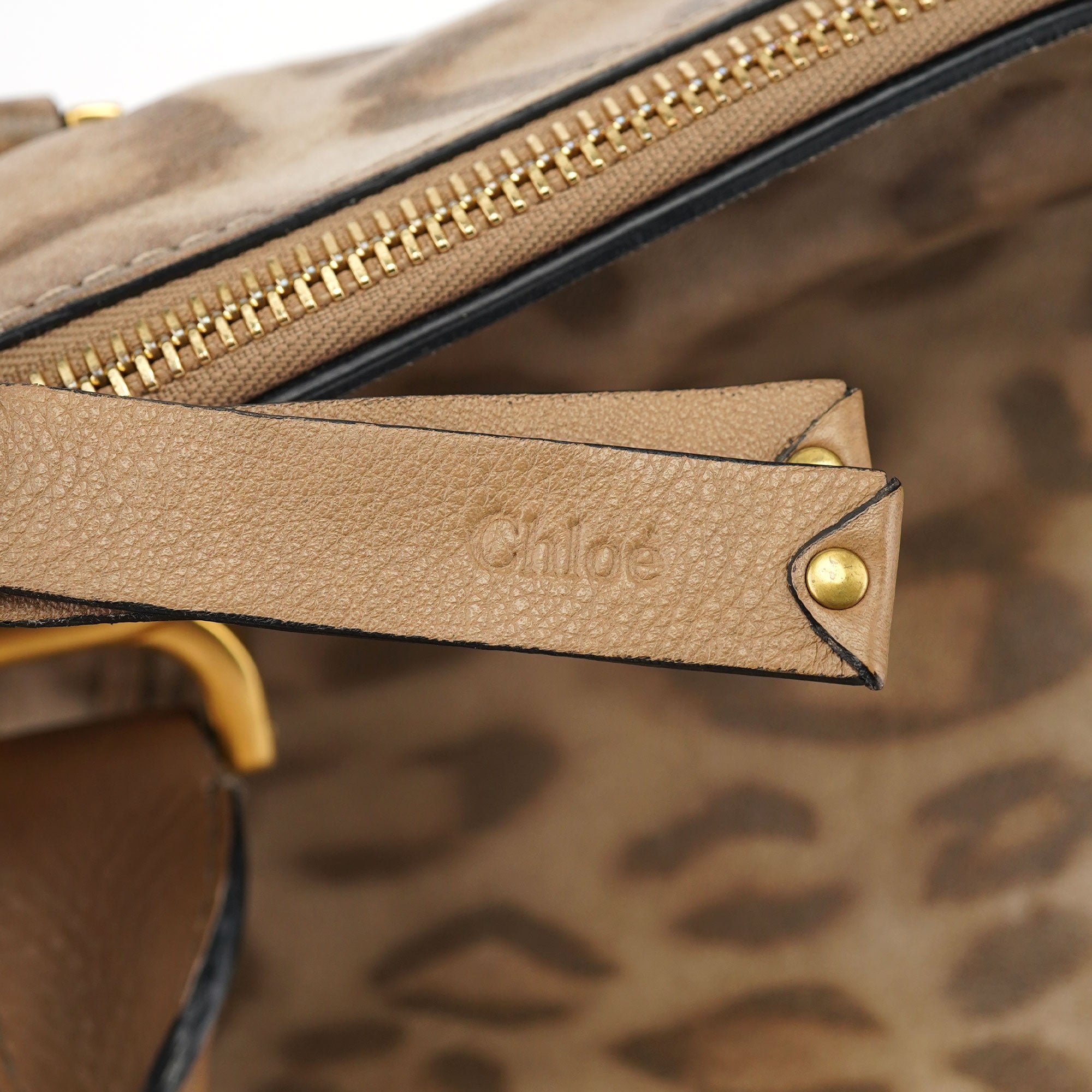1/150 Brown Leather Cheetah Marcie Bag