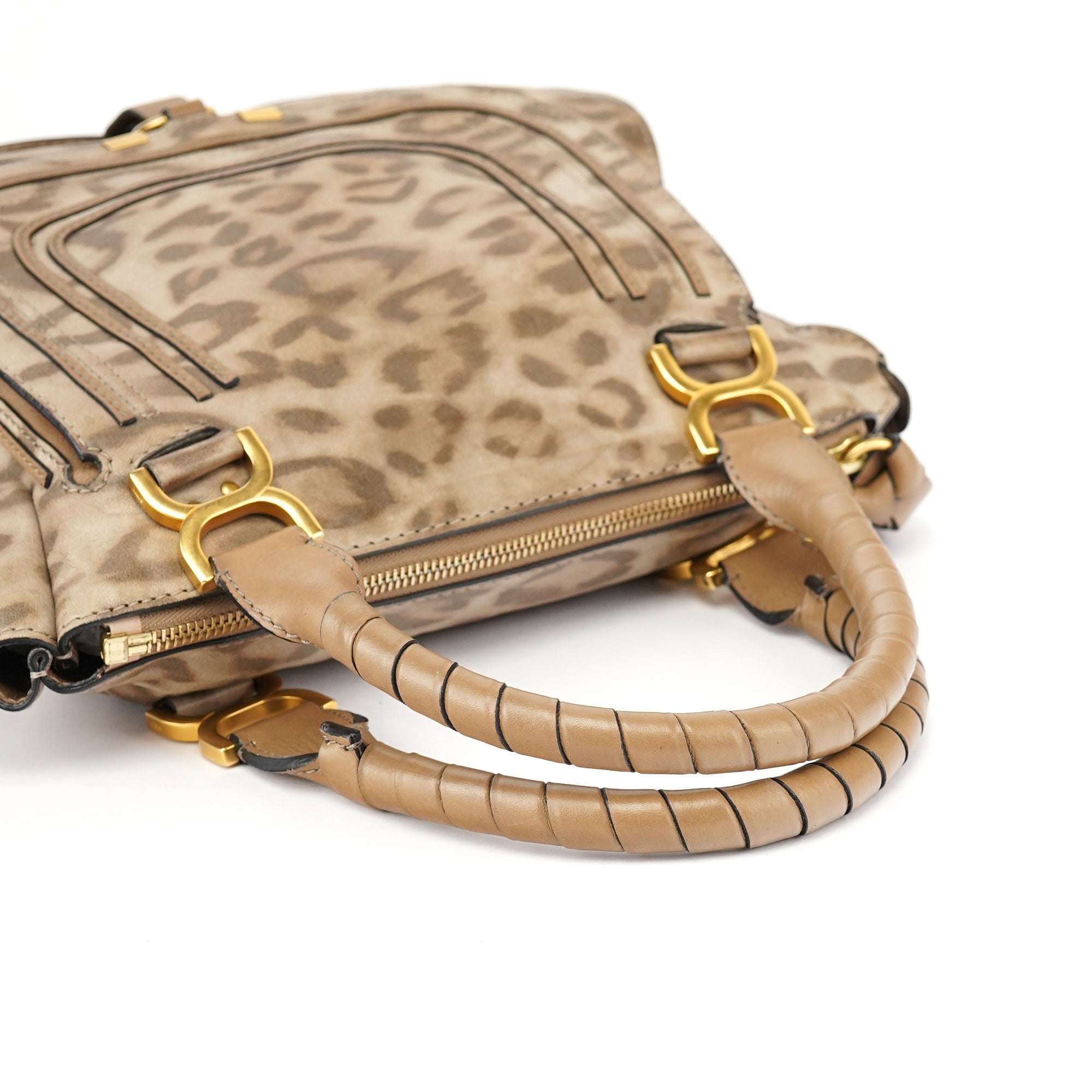 1/150 Brown Leather Cheetah Marcie Bag