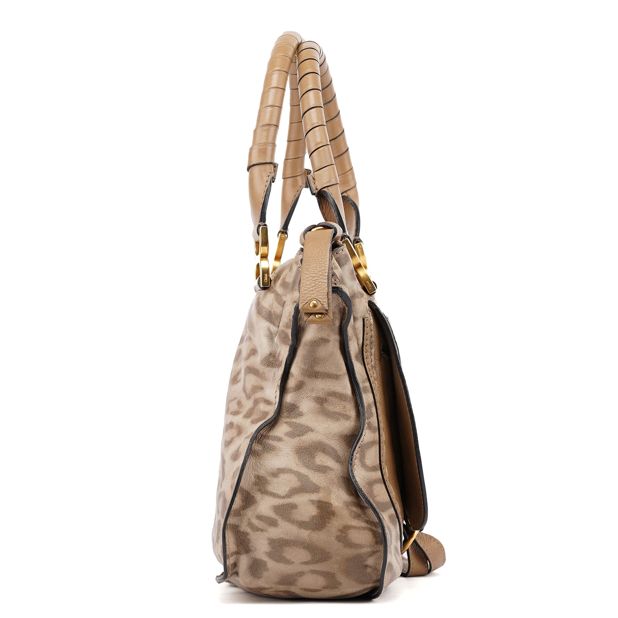 1/150 Brown Leather Cheetah Marcie Bag