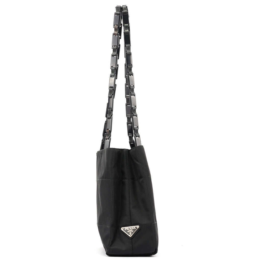 1998 Black Tessuto Plastic Tote Bag