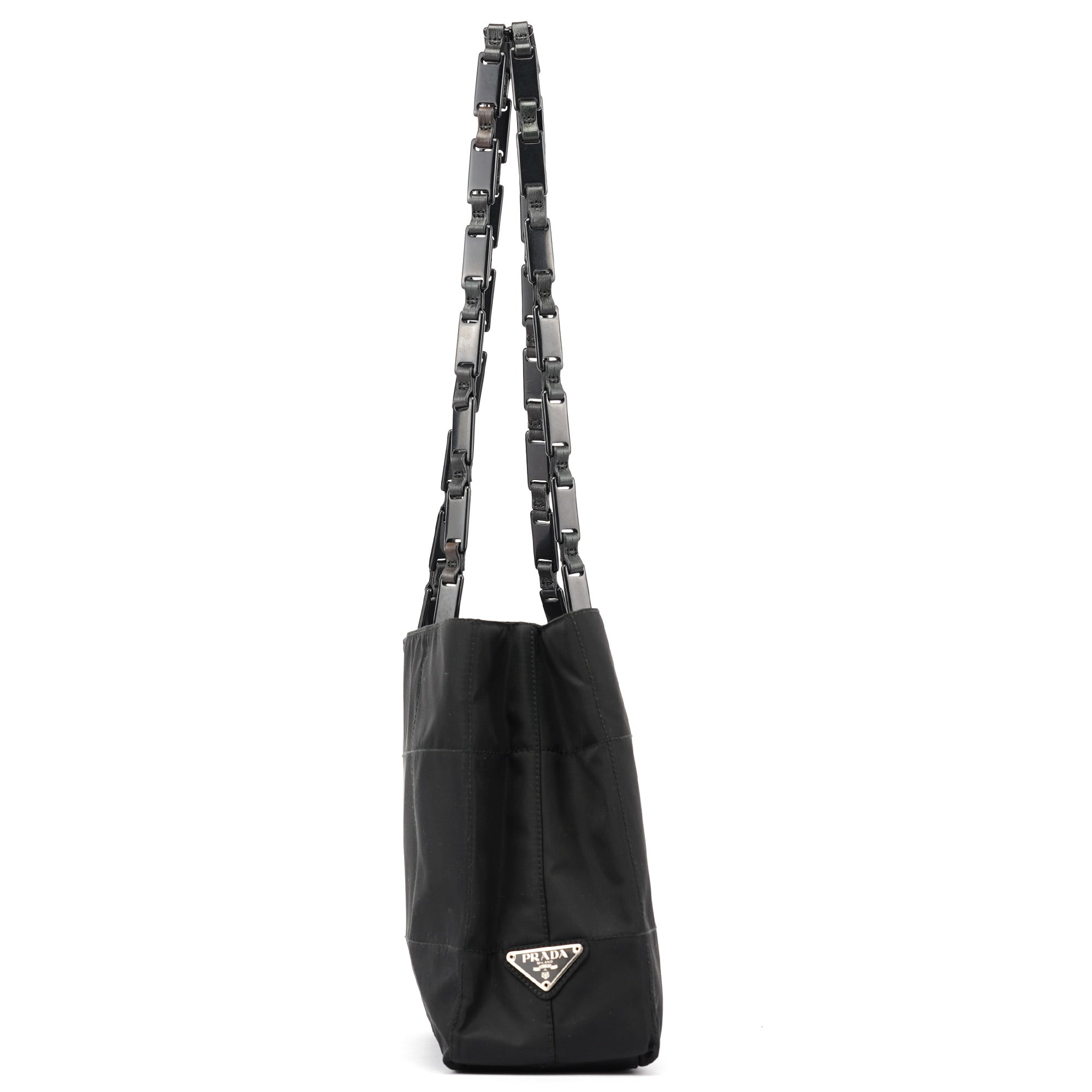 1998 Black Tessuto Plastic Tote Bag