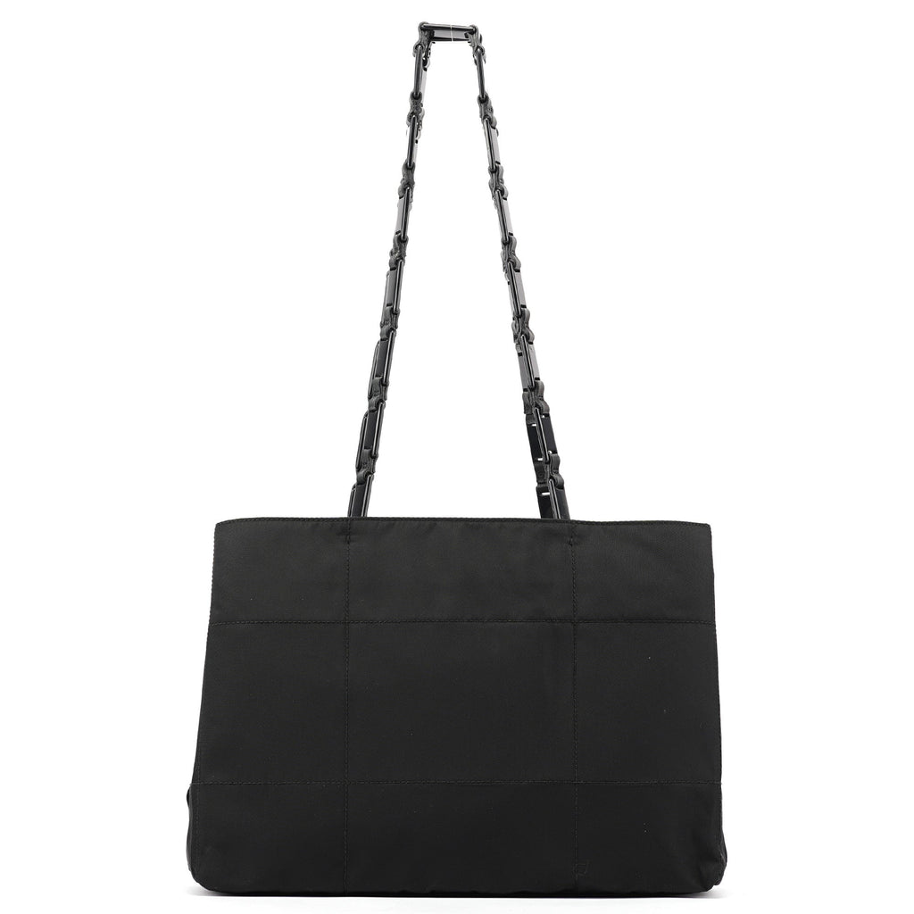1998 Black Tessuto Plastic Tote Bag