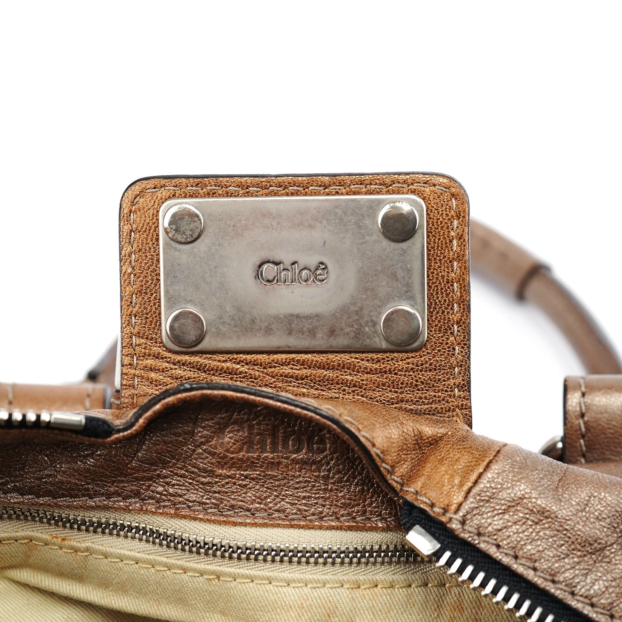 2-Tone Brown Lambskin Paddington Shoulder Bag