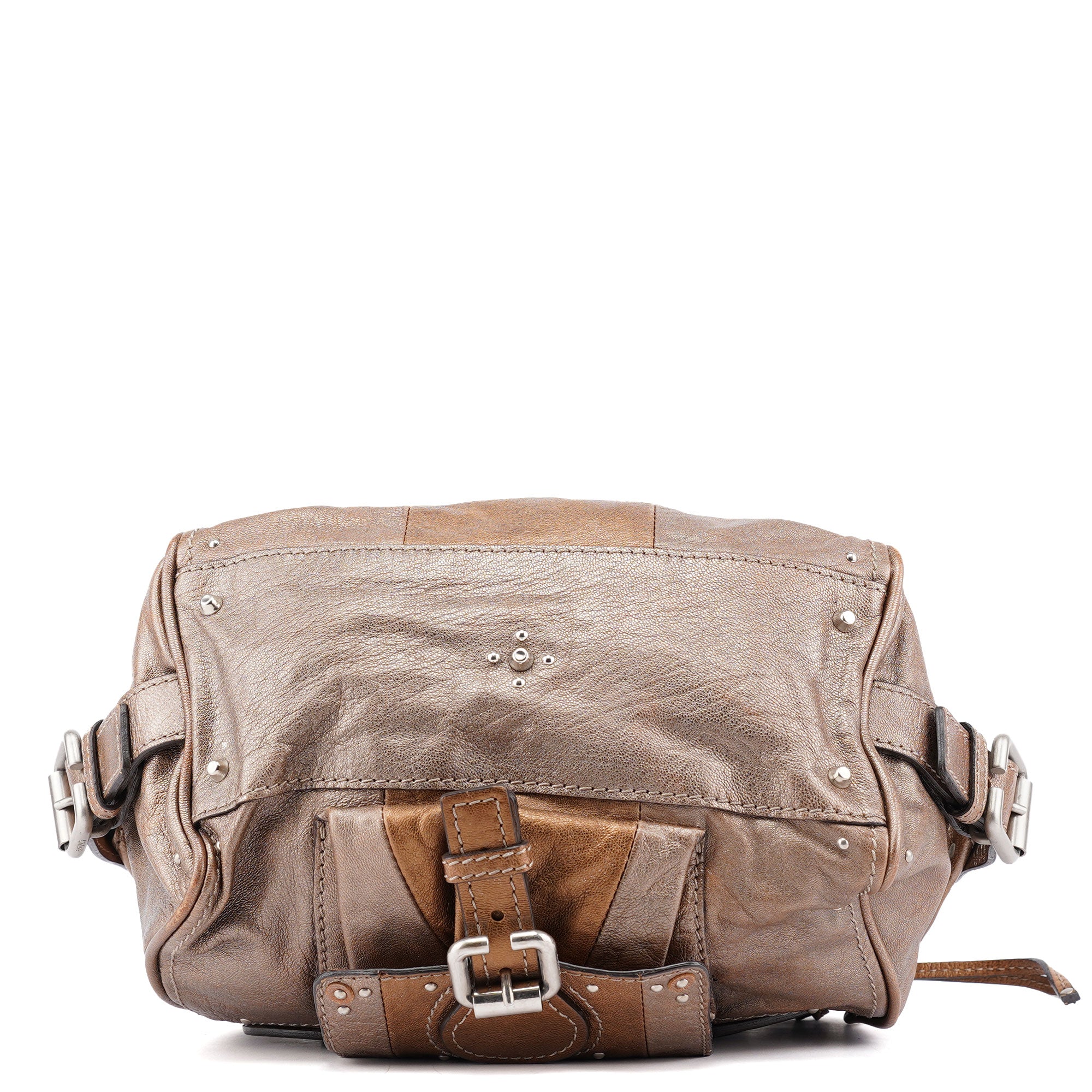 2-Tone Brown Lambskin Paddington Shoulder Bag