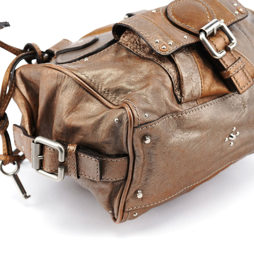 2-Tone Brown Lambskin Paddington Shoulder Bag