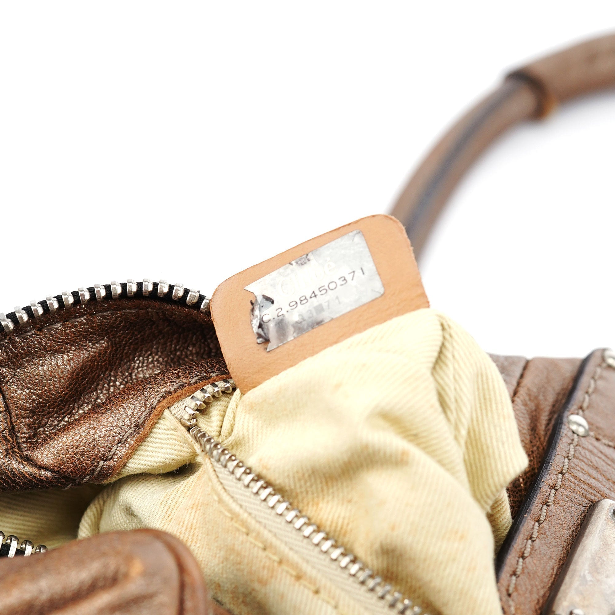 2-Tone Brown Lambskin Paddington Shoulder Bag