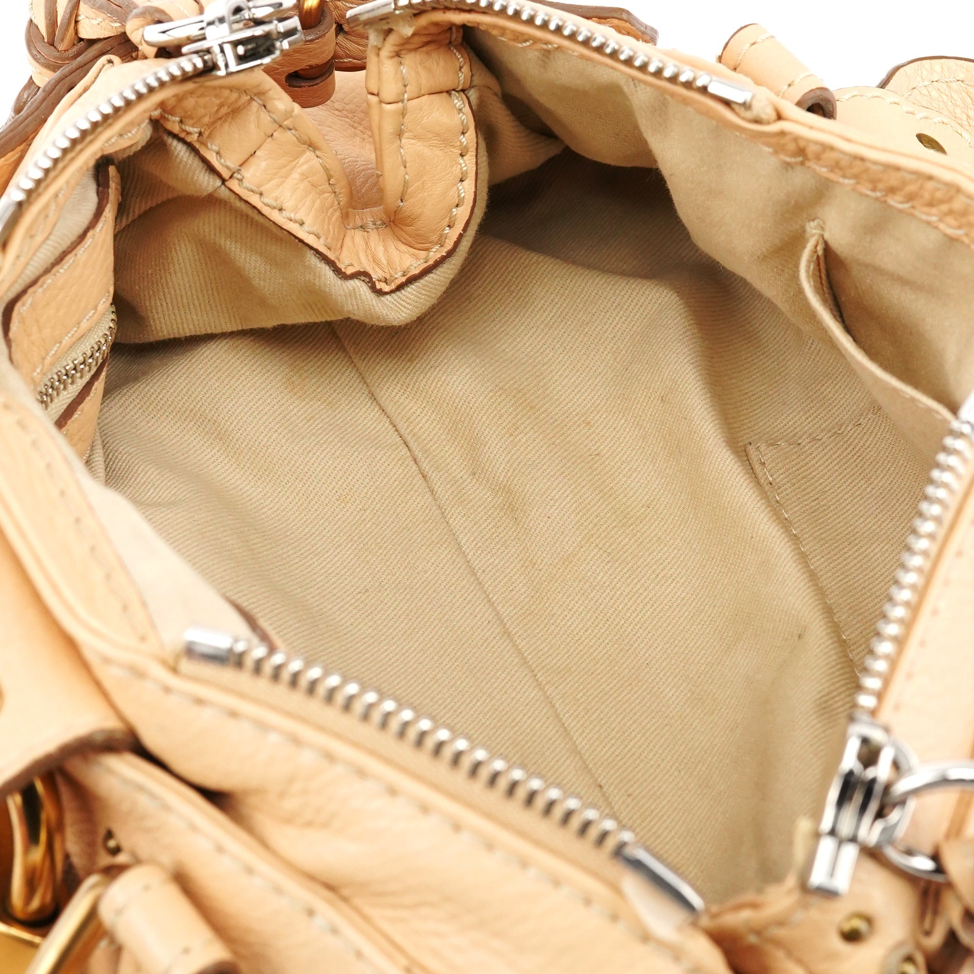 Beige Leather Small Paddington Shoulder Bag