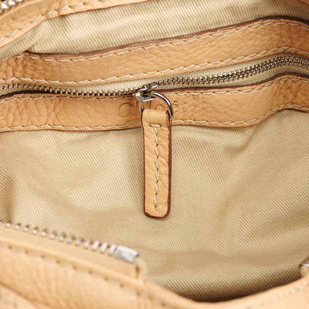 Beige Leather Small Paddington Shoulder Bag