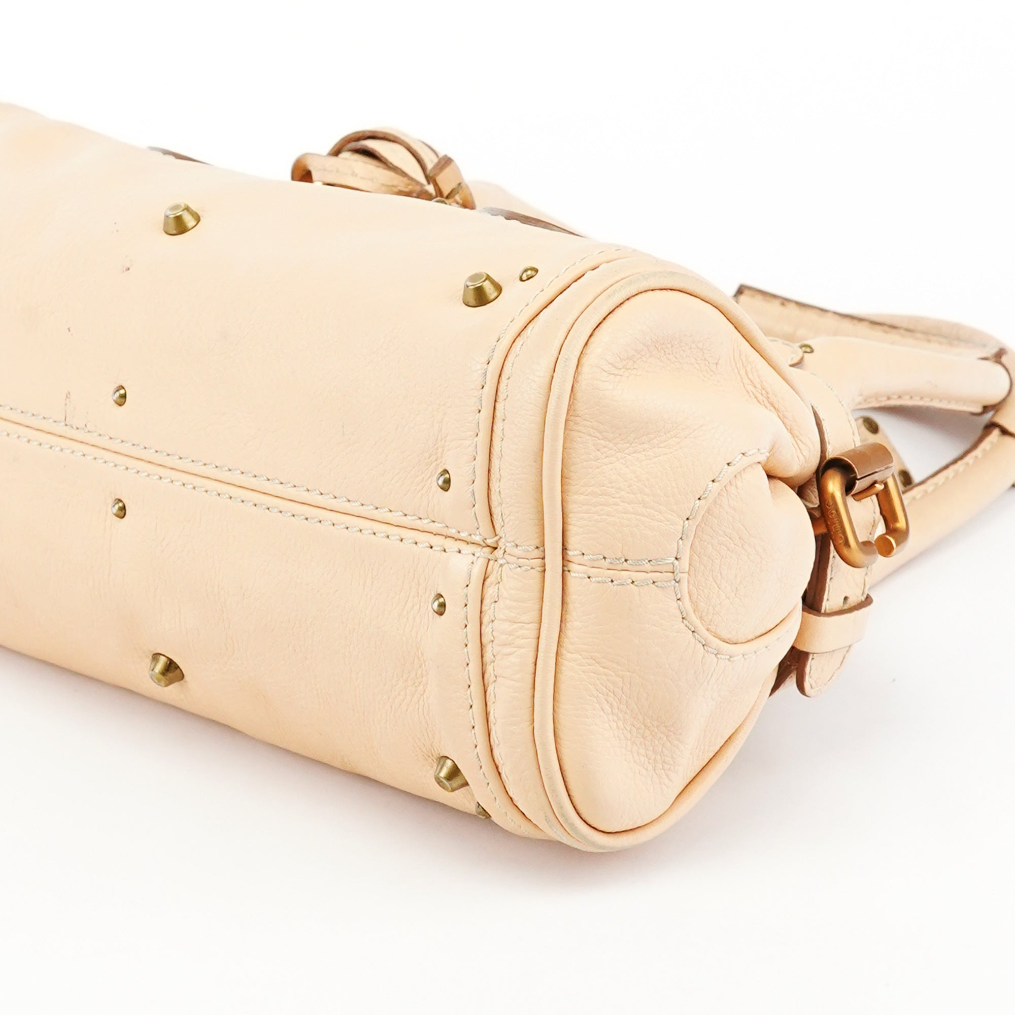 Beige Leather Small Paddington Shoulder Bag
