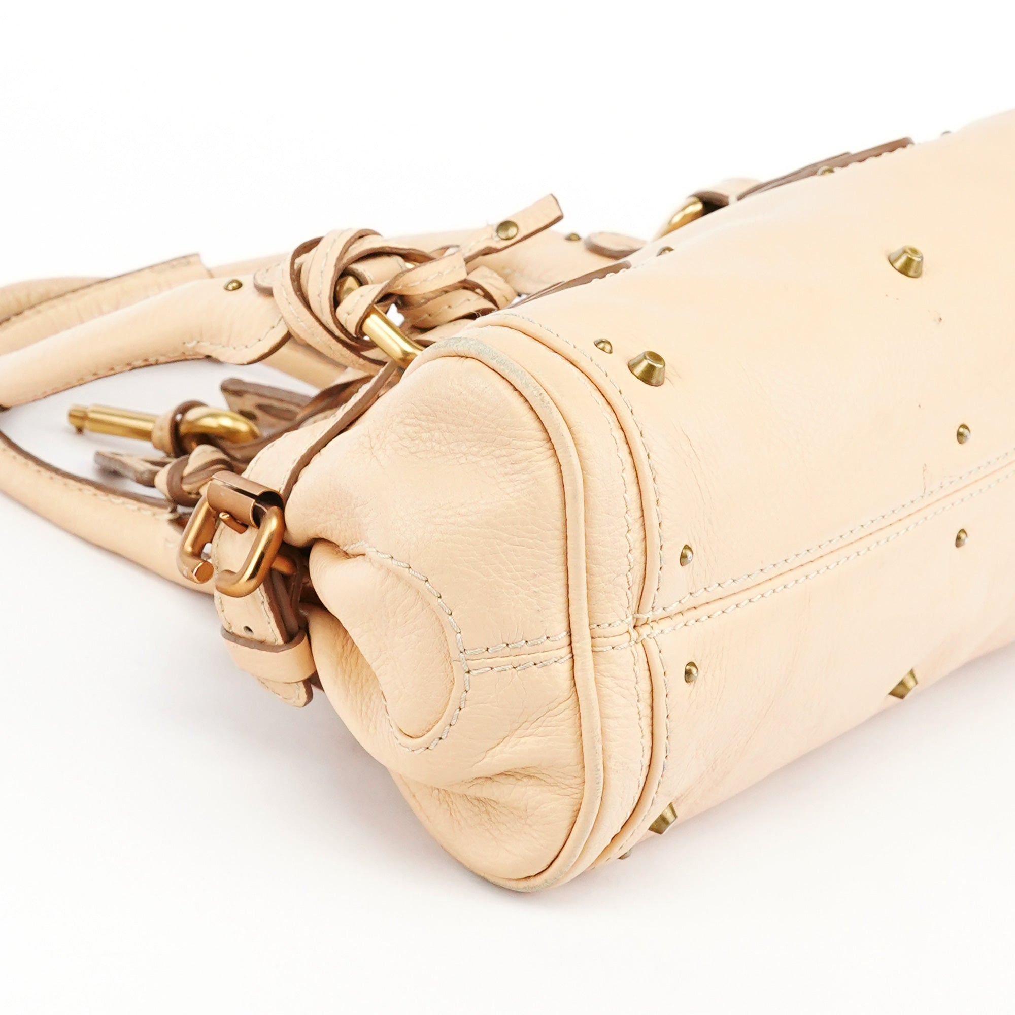 Beige Leather Small Paddington Shoulder Bag