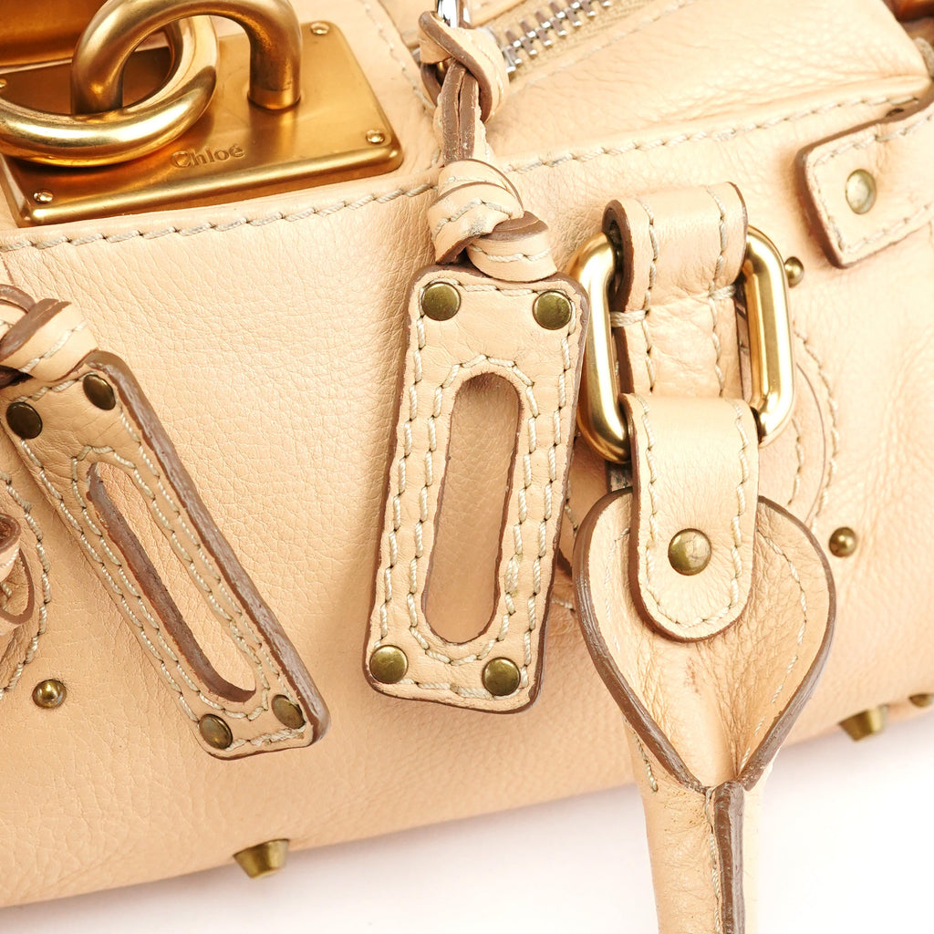 Beige Leather Small Paddington Shoulder Bag