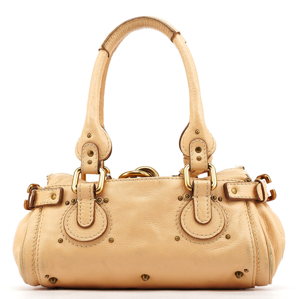 Beige Leather Small Paddington Shoulder Bag