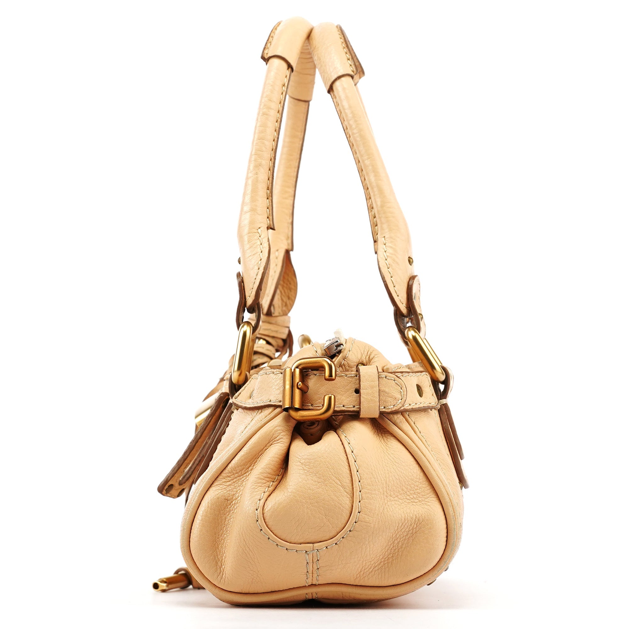 Beige Leather Small Paddington Shoulder Bag