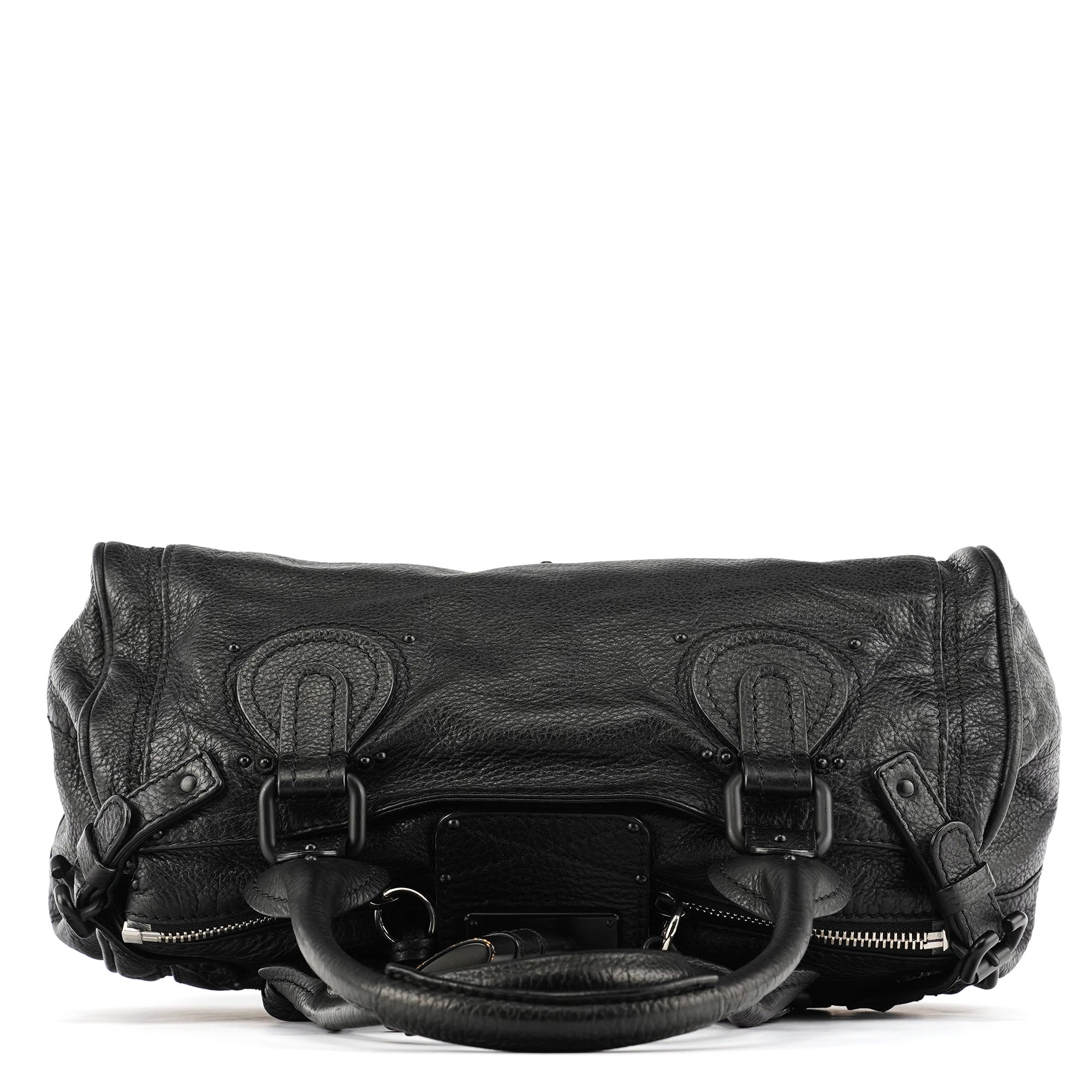All Black Leather Paddington Shoulder Bag