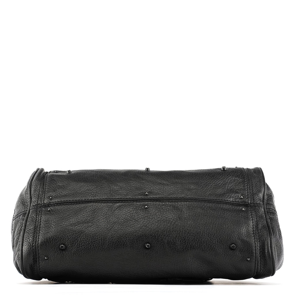 All Black Leather Paddington Shoulder Bag