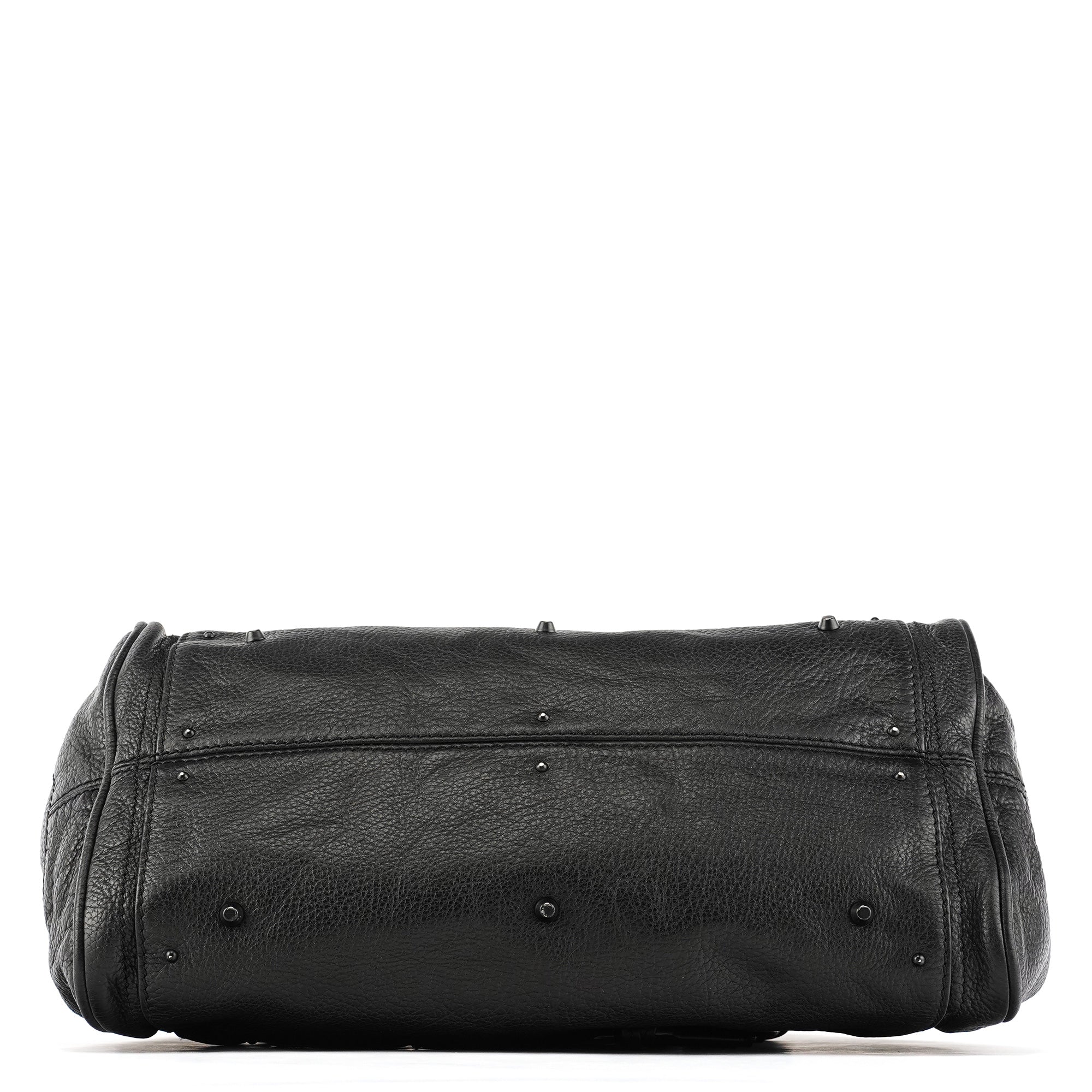 All Black Leather Paddington Shoulder Bag