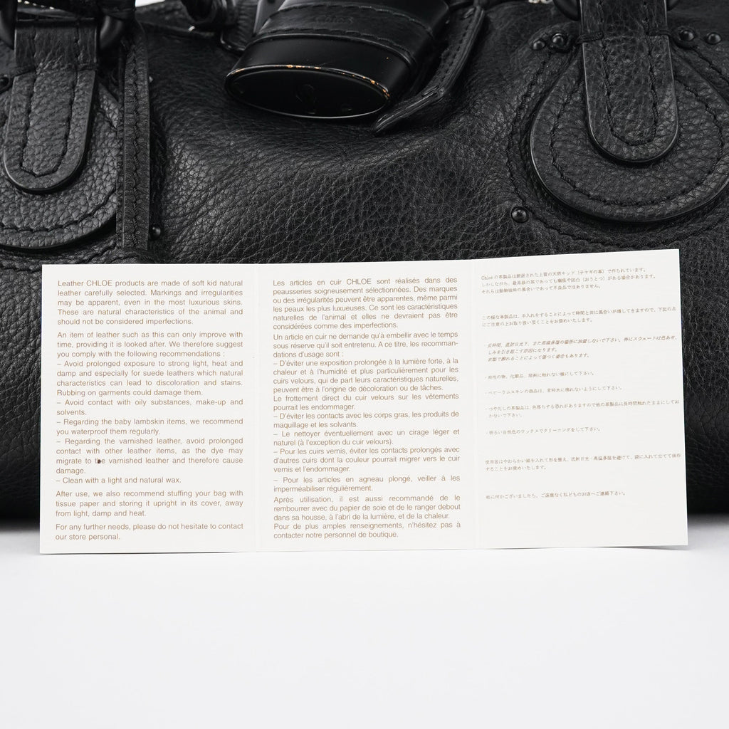 All Black Leather Paddington Shoulder Bag