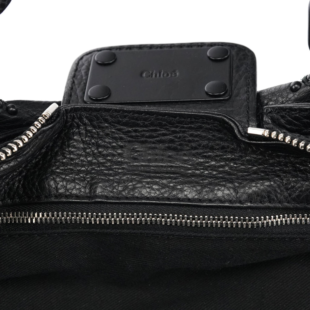 All Black Leather Paddington Shoulder Bag
