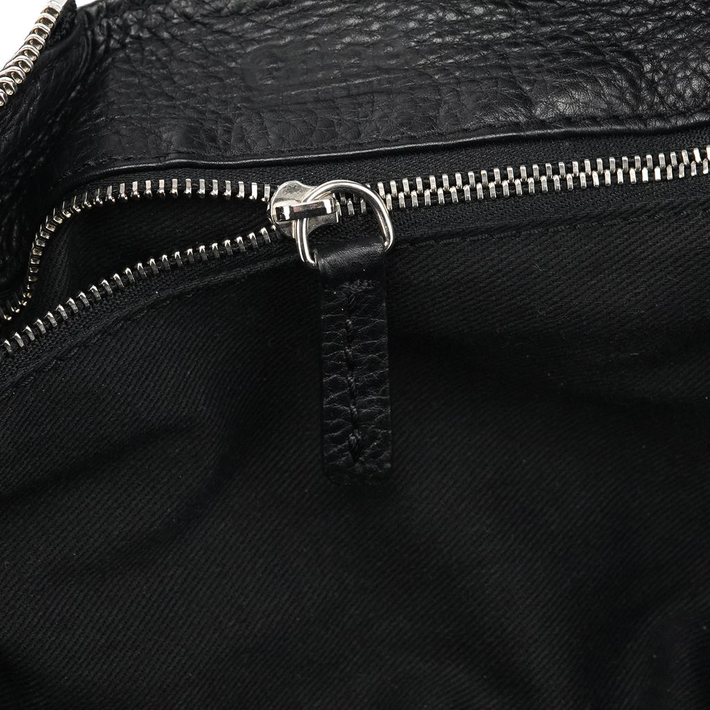 All Black Leather Paddington Shoulder Bag